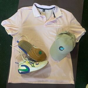 Pink Polo Shirt and Sneakers Set the  3 pieces